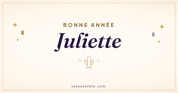Image « Bonne année Juliette » au format large