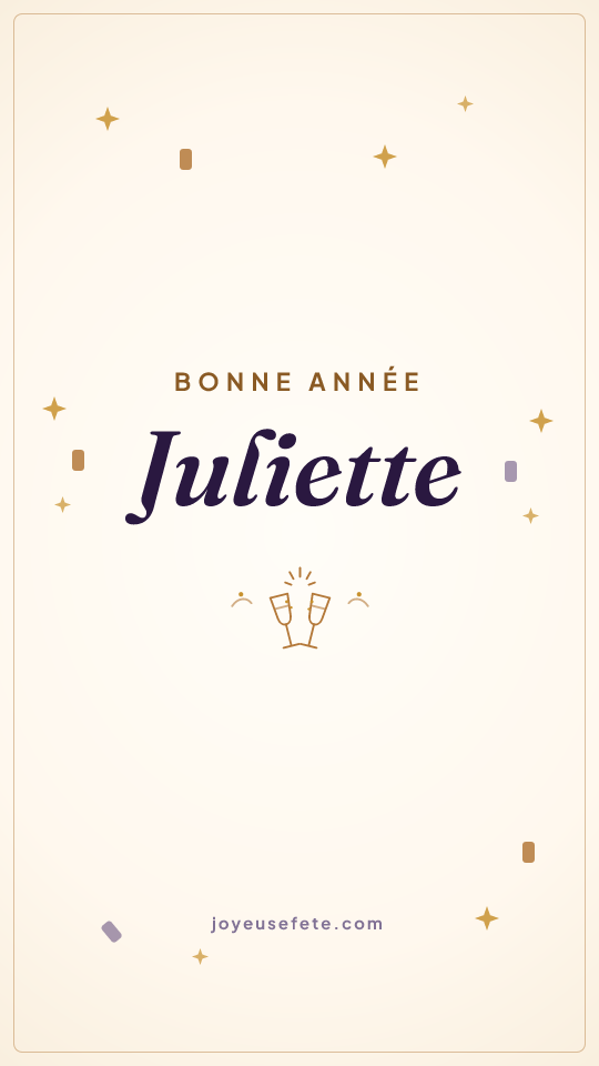 Image « Bonne année Juliette » au format story