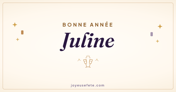 Image « Bonne année Juline » au format large