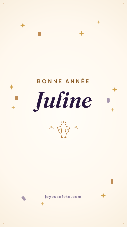 Image « Bonne année Juline » au format story