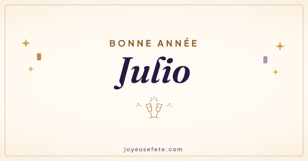 Image « Bonne année Julio » au format large