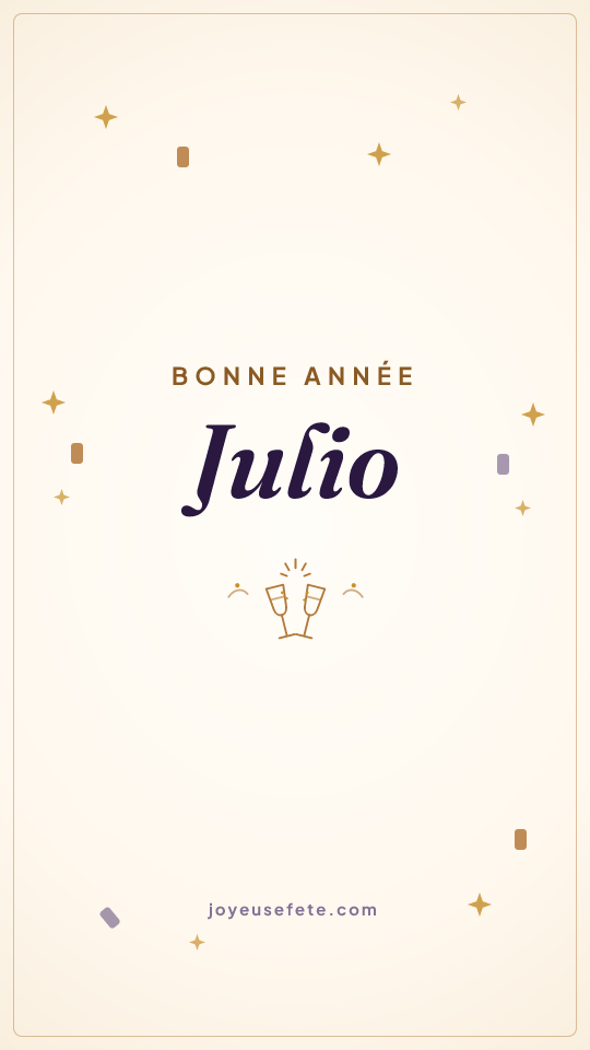Image « Bonne année Julio » au format story