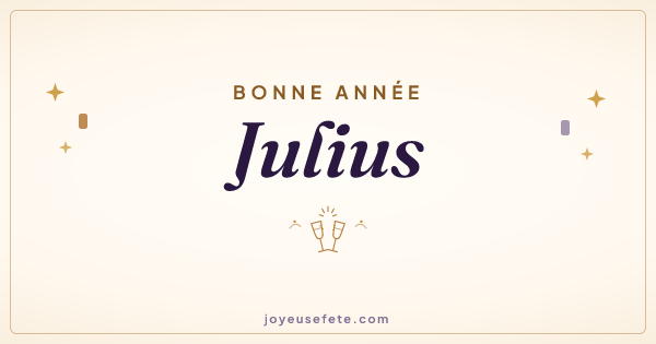 Image « Bonne année Julius » au format large