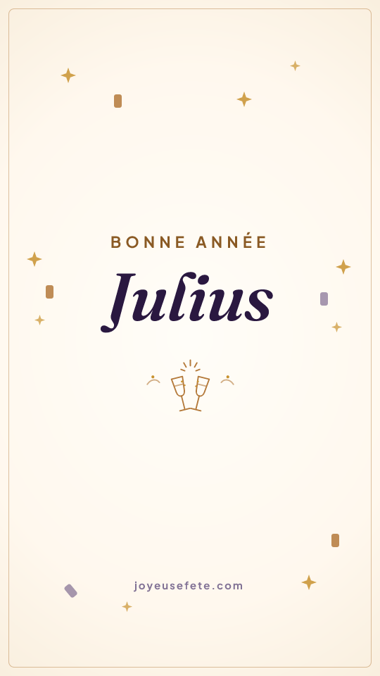 Image « Bonne année Julius » au format story