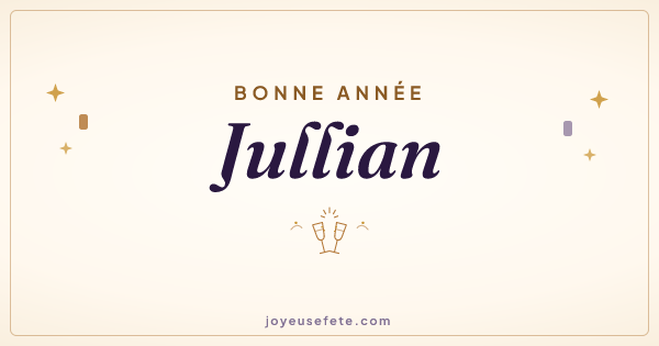 Image « Bonne année Jullian » au format large