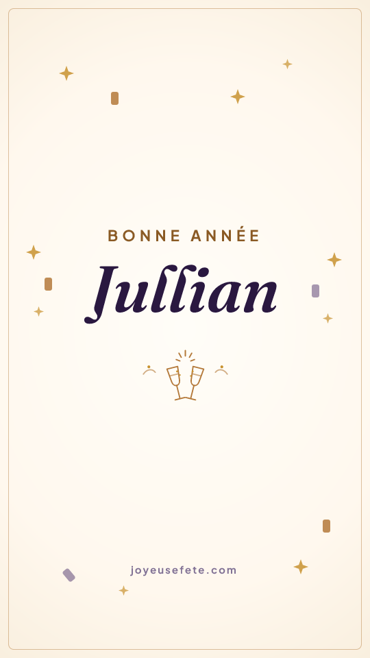 Image « Bonne année Jullian » au format story