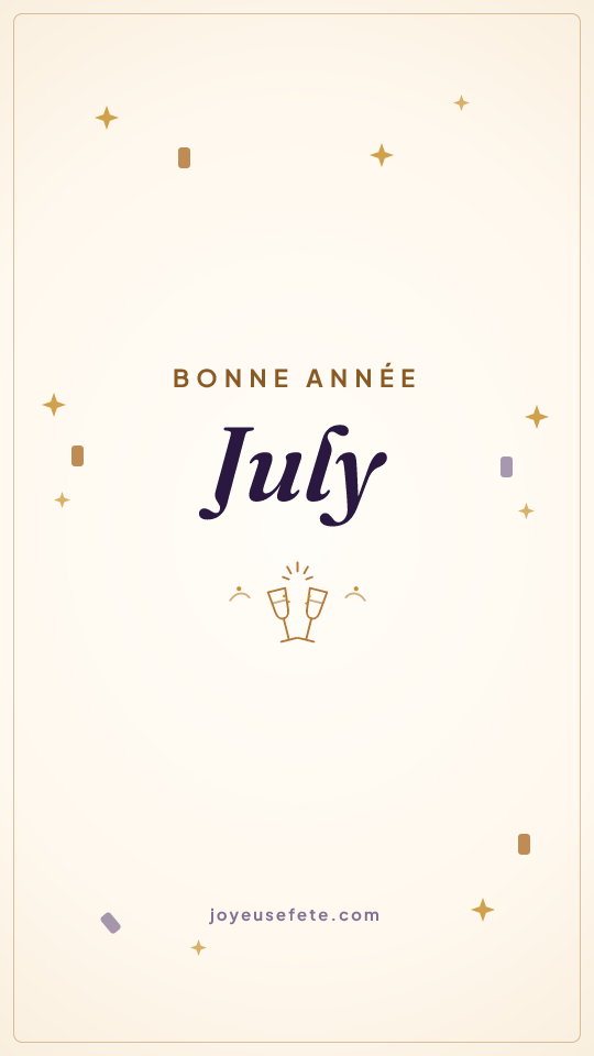 Image « Bonne année July » au format story