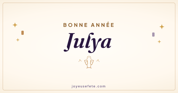 Image « Bonne année Julya » au format large
