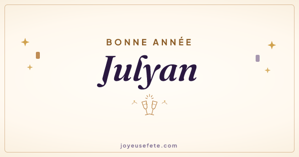 Image « Bonne année Julyan » au format large
