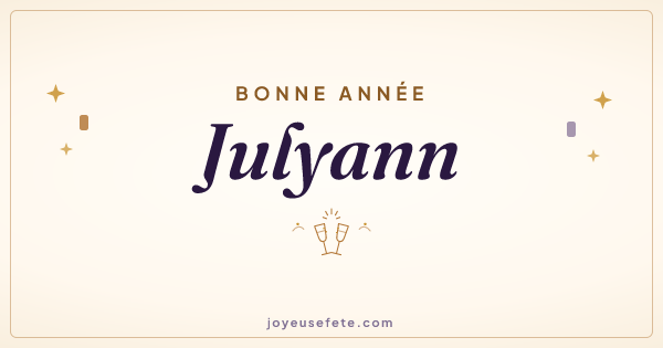Image « Bonne année Julyann » au format large