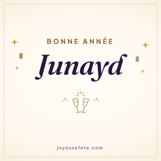 Image carrée « Bonne année Junayd » pour WhatsApp