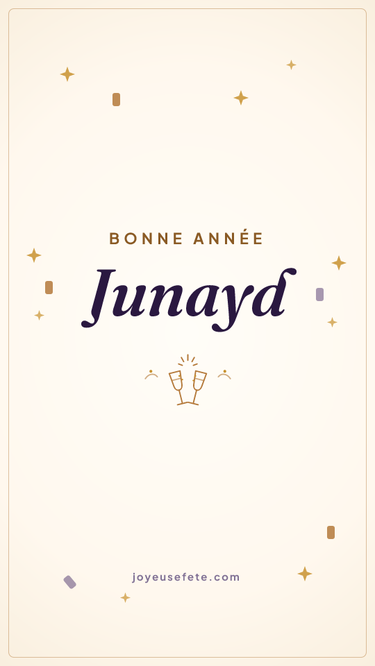 Image « Bonne année Junayd » au format story