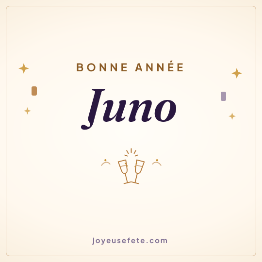 Image carrée « Bonne année Juno » pour WhatsApp