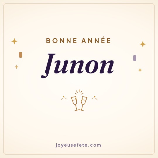 Image carrée « Bonne année Junon » pour WhatsApp