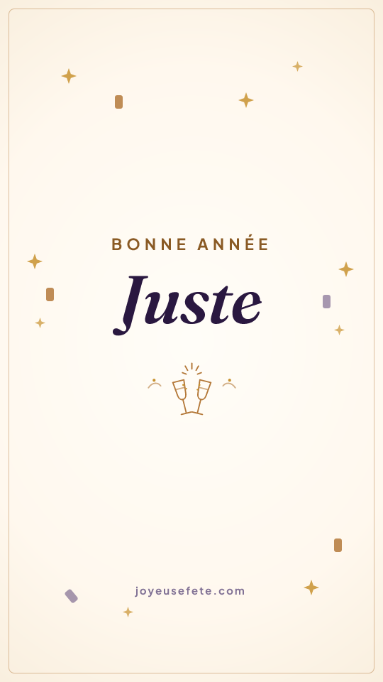 Image « Bonne année Juste » au format story