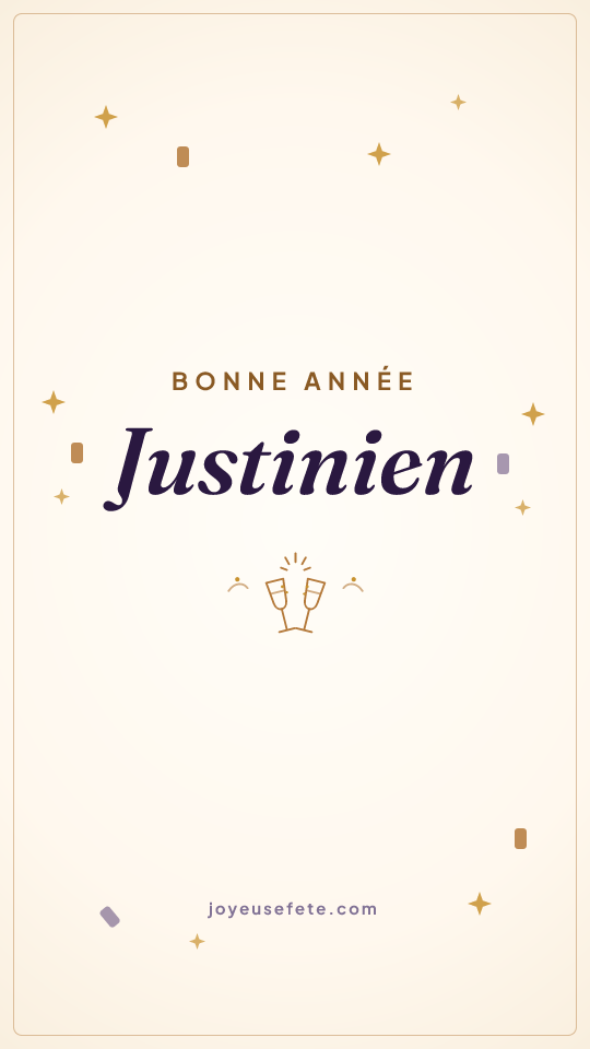 Image « Bonne année Justinien » au format story