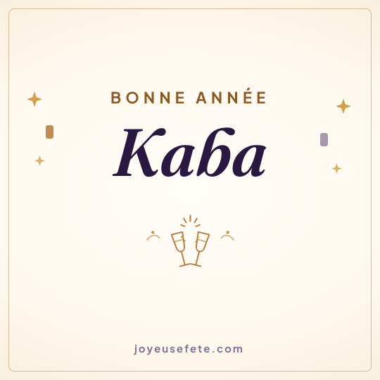 Image carrée « Bonne année Kaba » pour WhatsApp