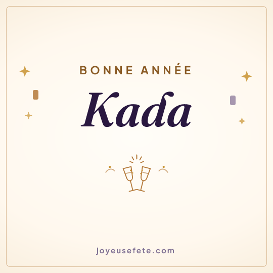 Image carrée « Bonne année Kada » pour WhatsApp