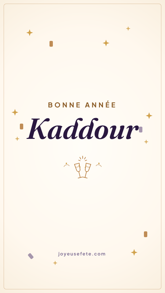 Image « Bonne année Kaddour » au format story