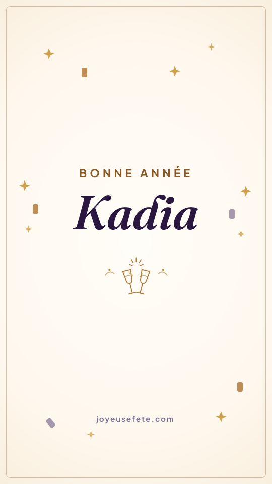 Image « Bonne année Kadia » au format story