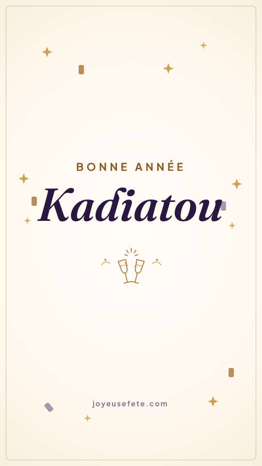 Image « Bonne année Kadiatou » au format story