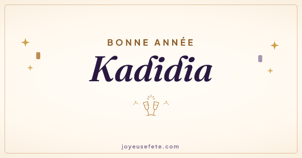 Image « Bonne année Kadidia » au format large