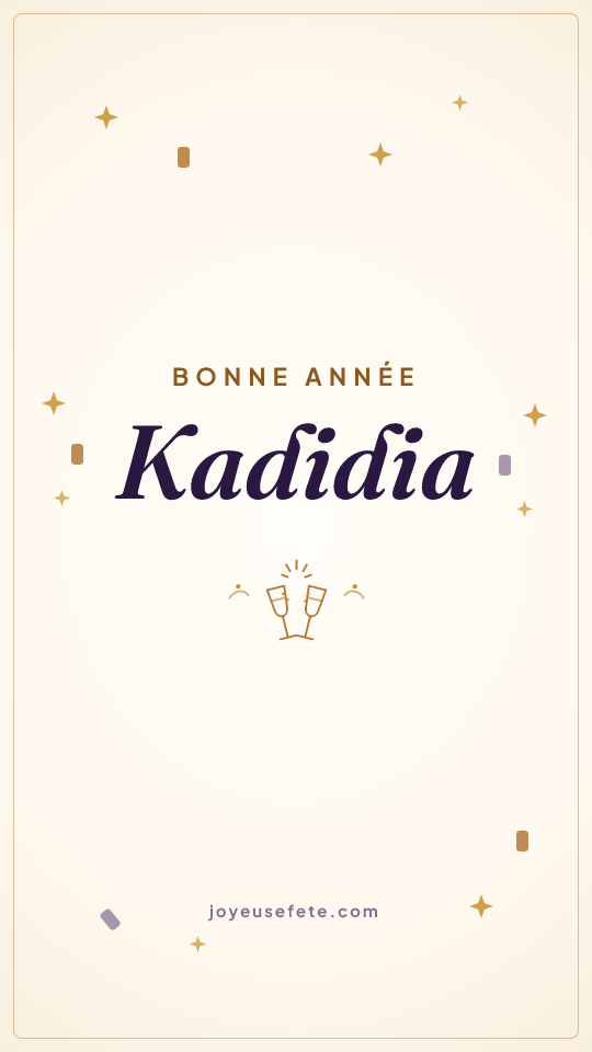 Image « Bonne année Kadidia » au format story