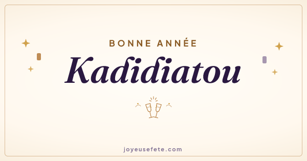 Image « Bonne année Kadidiatou » au format large