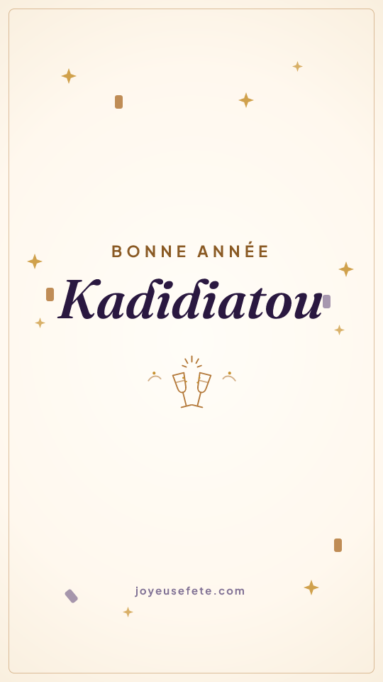 Image « Bonne année Kadidiatou » au format story