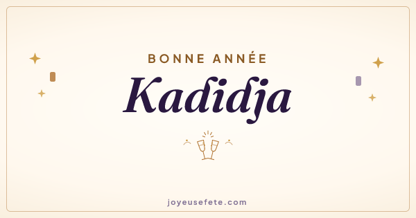 Image « Bonne année Kadidja » au format large