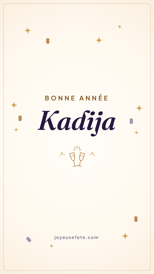 Image « Bonne année Kadija » au format story