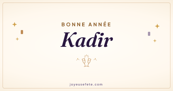Image « Bonne année Kadir » au format large