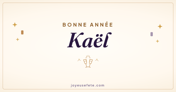 Image « Bonne année Kaël » au format large