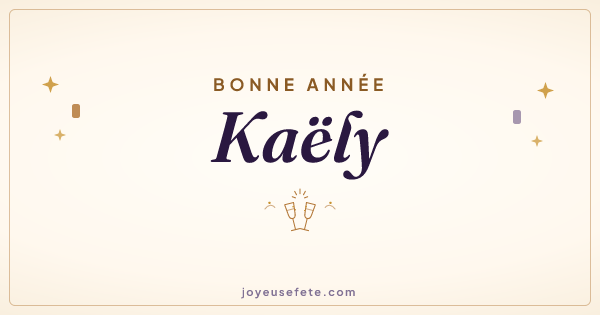 Image « Bonne année Kaëly » au format large