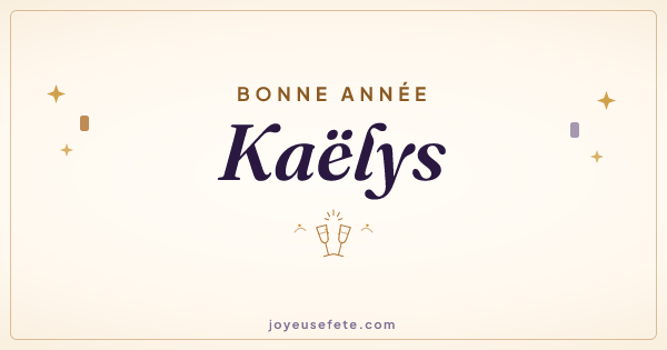Image « Bonne année Kaëlys » au format large
