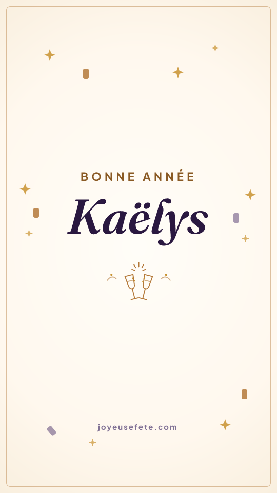 Image « Bonne année Kaëlys » au format story