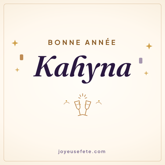 Image carrée « Bonne année Kahyna » pour WhatsApp