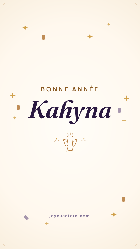 Image « Bonne année Kahyna » au format story