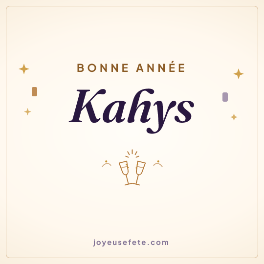 Image carrée « Bonne année Kahys » pour WhatsApp