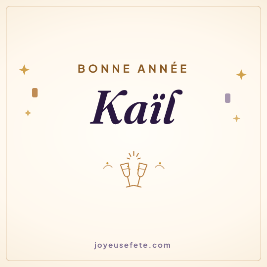 Image carrée « Bonne année Kaïl » pour WhatsApp