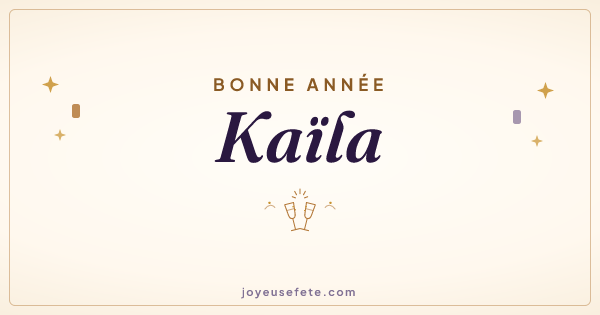 Image « Bonne année Kaïla » au format large