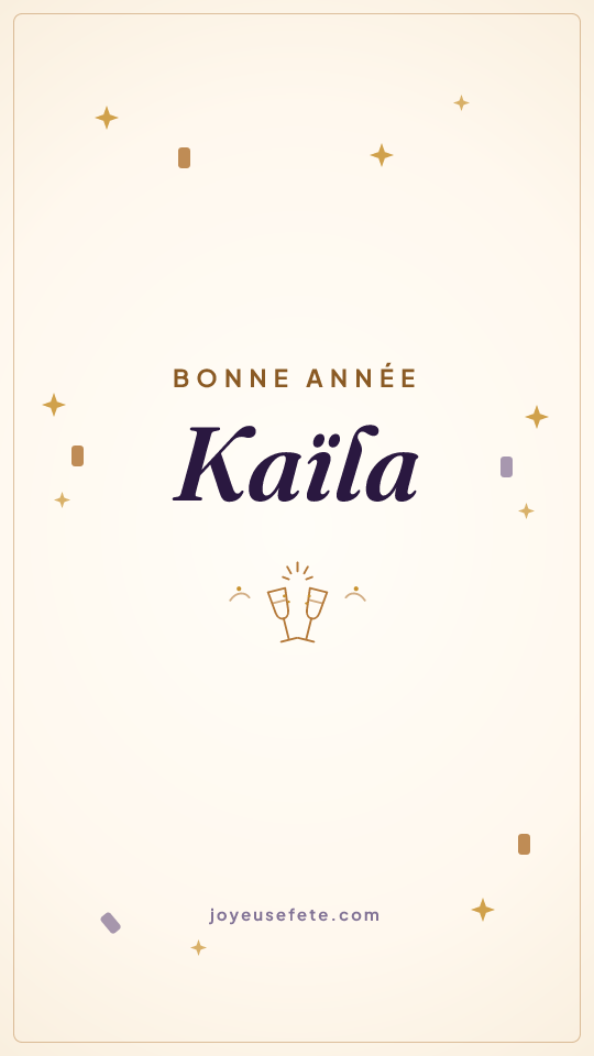 Image « Bonne année Kaïla » au format story