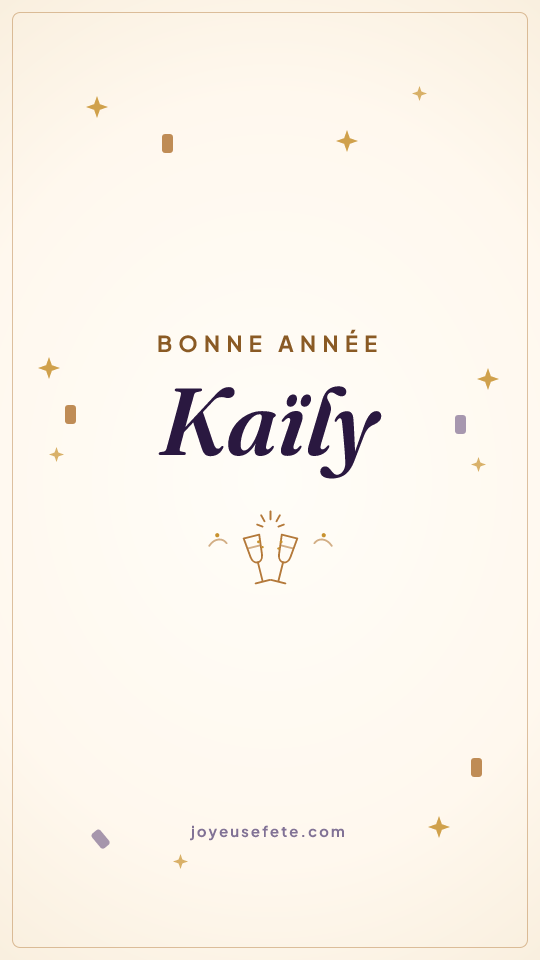 Image « Bonne année Kaïly » au format story