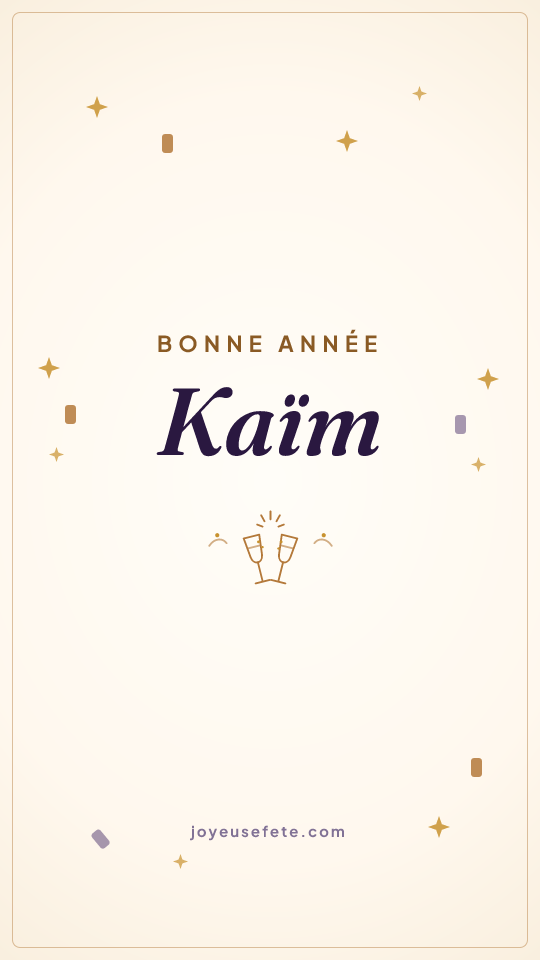 Image « Bonne année Kaïm » au format story
