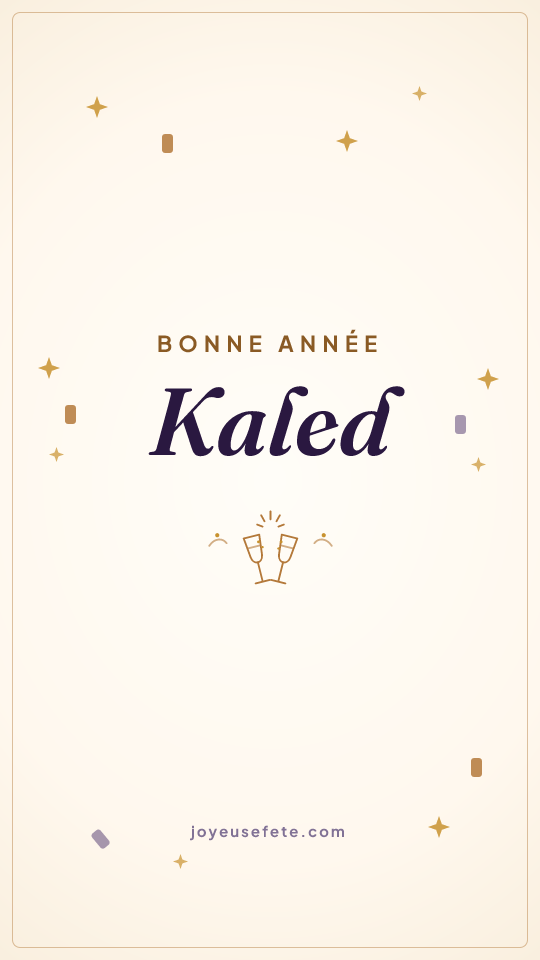 Image « Bonne année Kaled » au format story