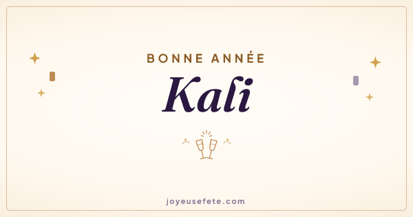 Image « Bonne année Kali » au format large