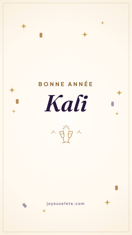 Image « Bonne année Kali » au format story