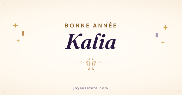 Image « Bonne année Kalia » au format large