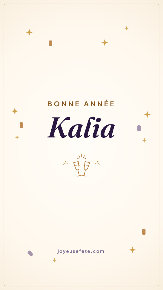Image « Bonne année Kalia » au format story