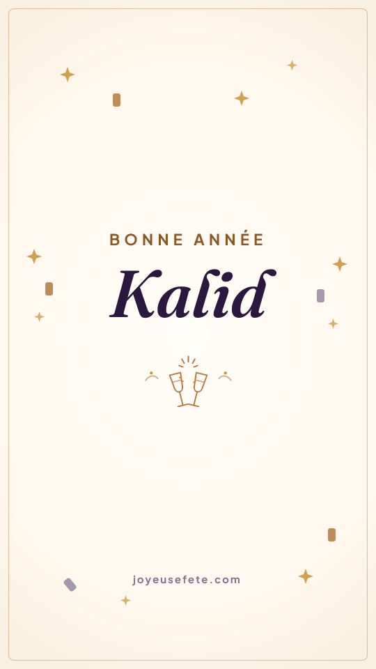 Image « Bonne année Kalid » au format story